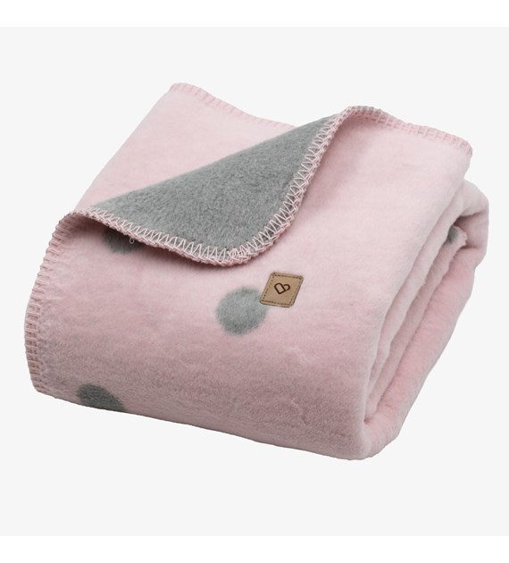 Koc bawełniany Bari 100x150cm baby pink