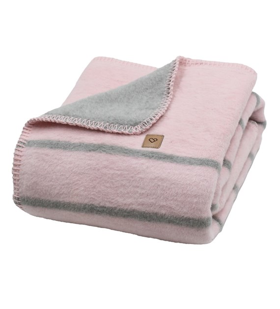 Koc bawełniany Alba 100x150cm baby pink