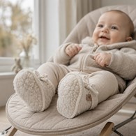Buciki dziecięce wełniane Nevada 6-12m beige