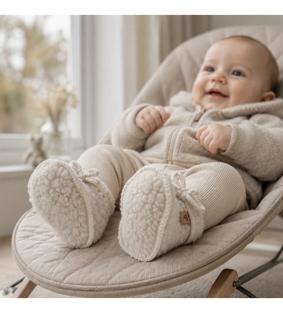 Buciki dziecięce wełniane Nevada 6-12m beige