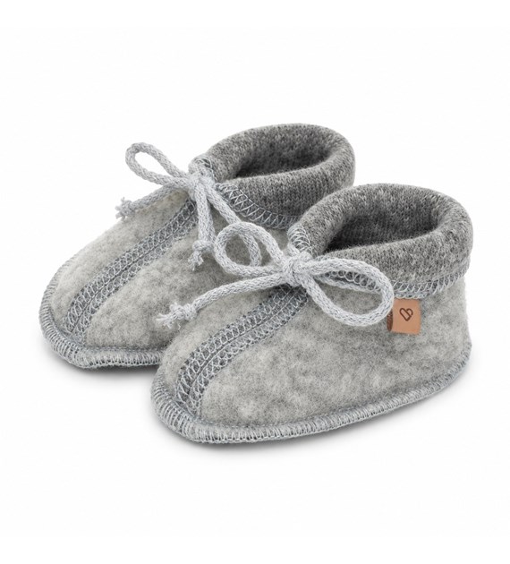 Buciki dziecięce wełniane Nevada 6-12m grey