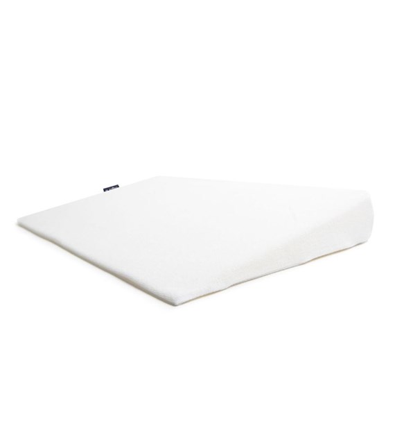 Wedge-shaped cotton pillow 38x37x7cm white