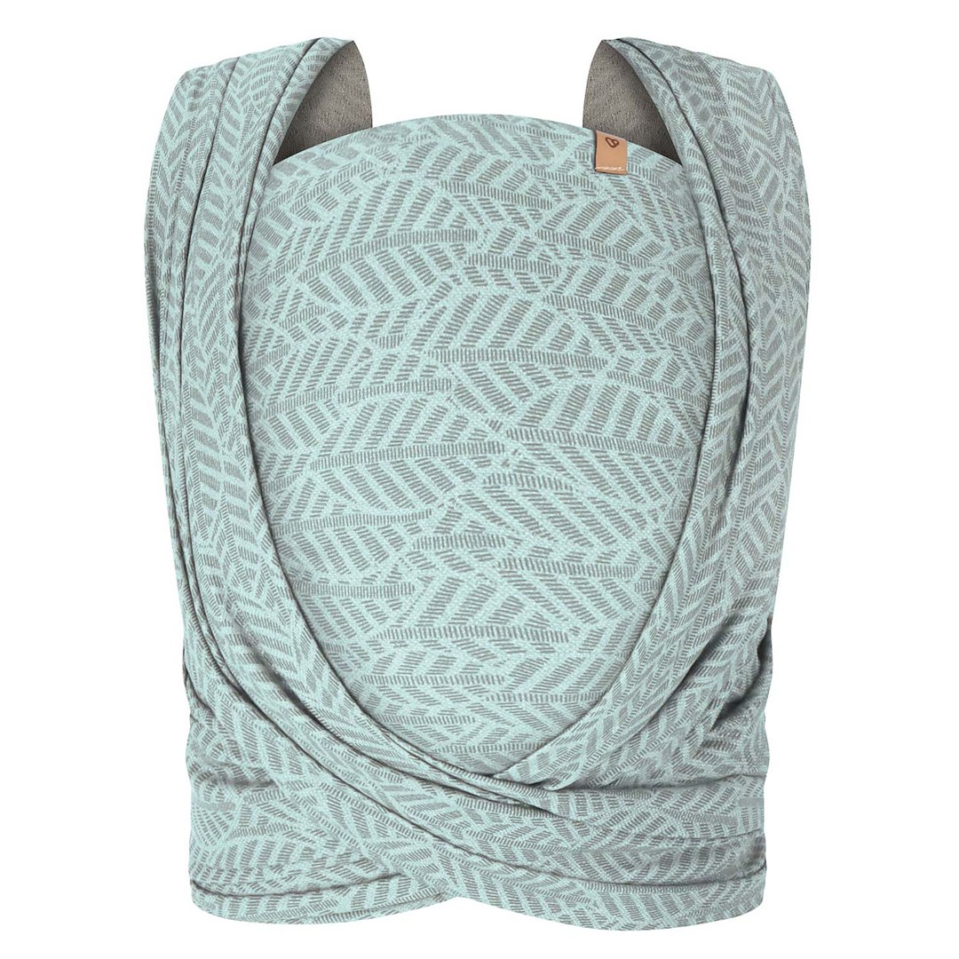 Chusta wiązana BeClose Leaves 70x460cm mint