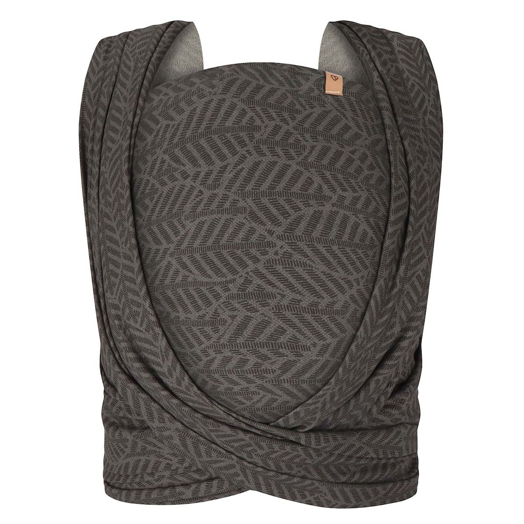 Chusta wiązana BeClose Leaves 70x460cm anthracite