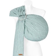 Chusta kółkowa HugMe Leaves 70x195cm mint