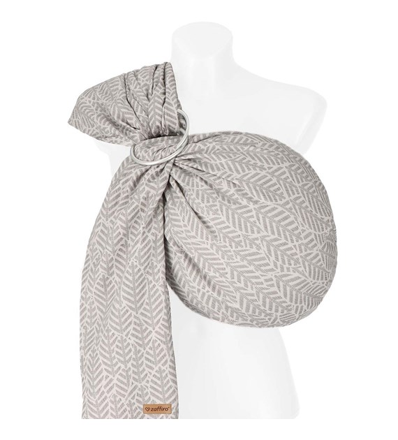 Chusta kółkowa HugMe Leaves 70x195cm grey