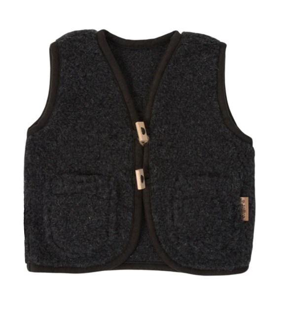 Wool baby vest Nevada 74/80 anthracite
