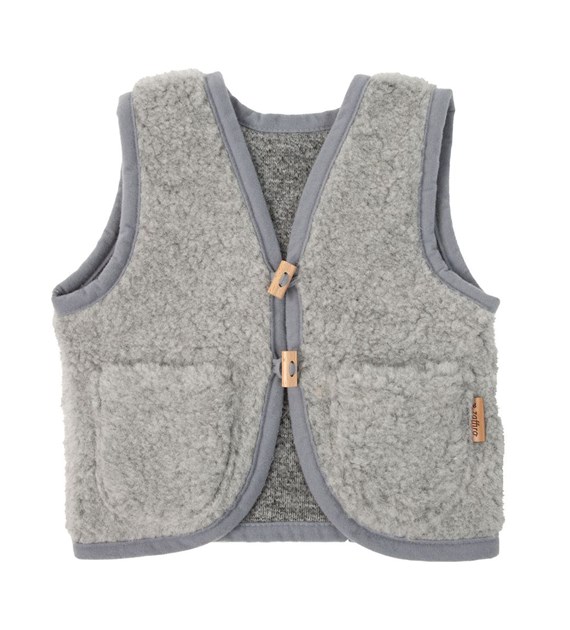 Wool baby vest Nevada 74/80 grey
