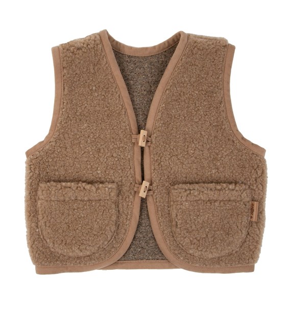 Wool baby vest Nevada 86/92 brown