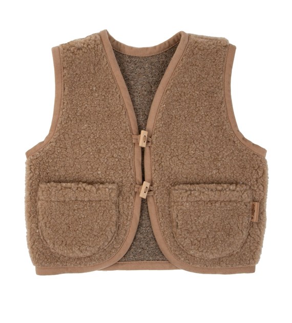 Wool baby vest Nevada 98/104 brown