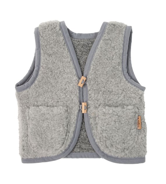 Wool baby vest Nevada 110/116 grey