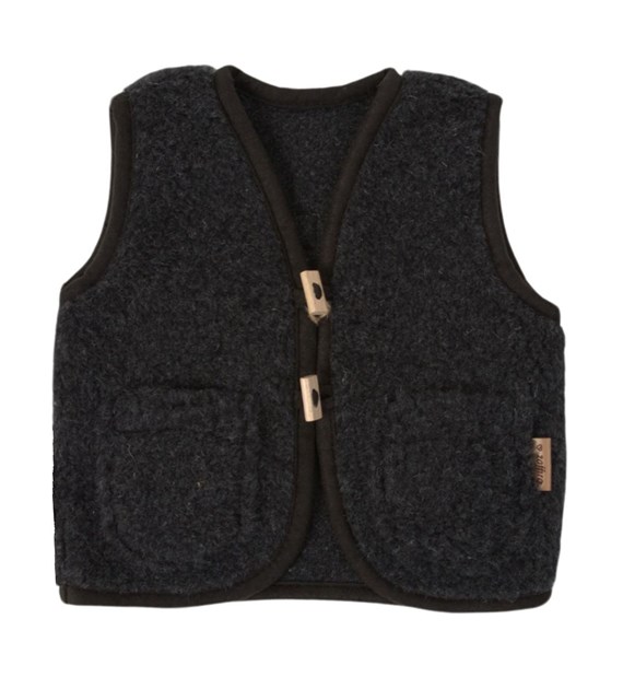 Wool baby vest Nevada 134/140 anthracite