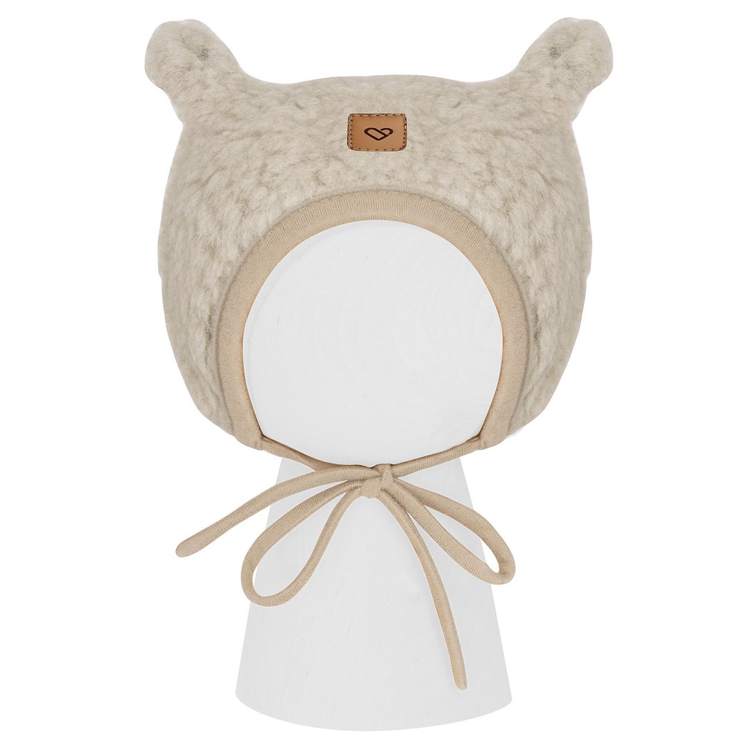 Czapeczka Violet wełniana Nevada M 6-12m beige