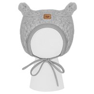 Czapeczka Violet wełniana Nevada M 6-12m grey