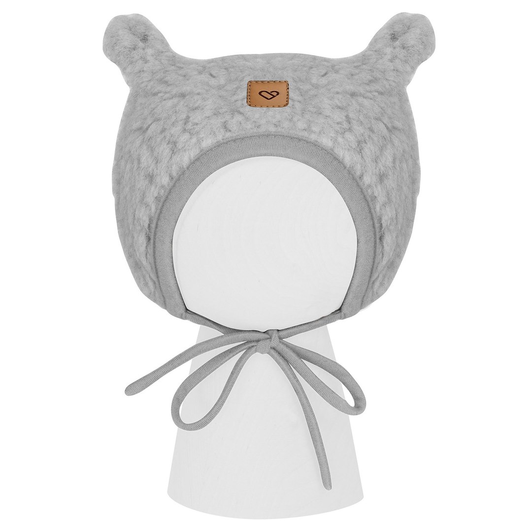 Czapeczka Violet wełniana Nevada M 6-12m grey