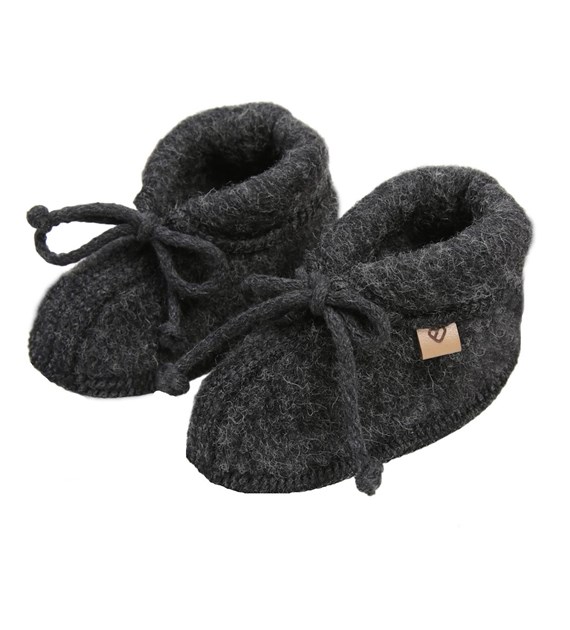 Wool baby shoes Sierra M 6-12m anthracite
