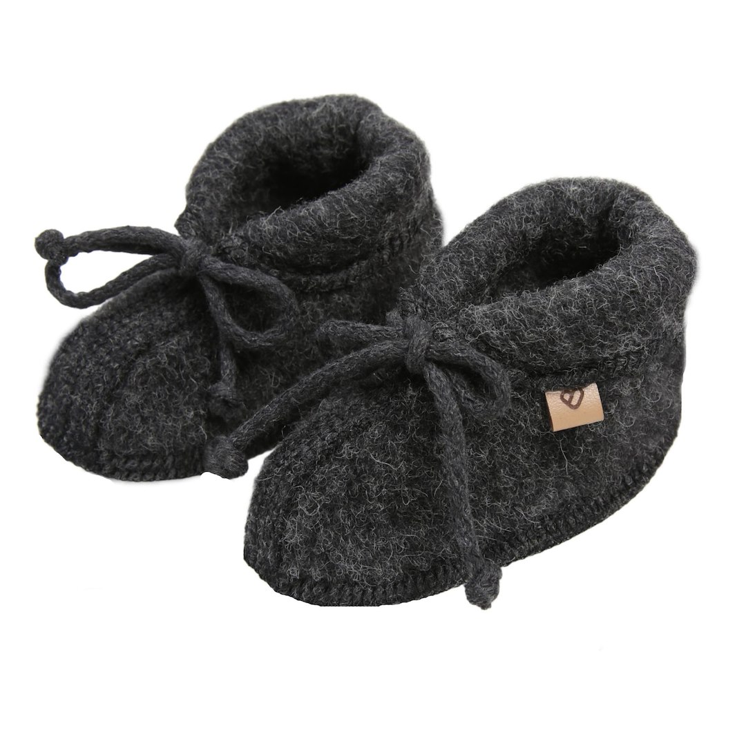 Buciki dziecięce wełniane Sierra M 6-12m anthracite