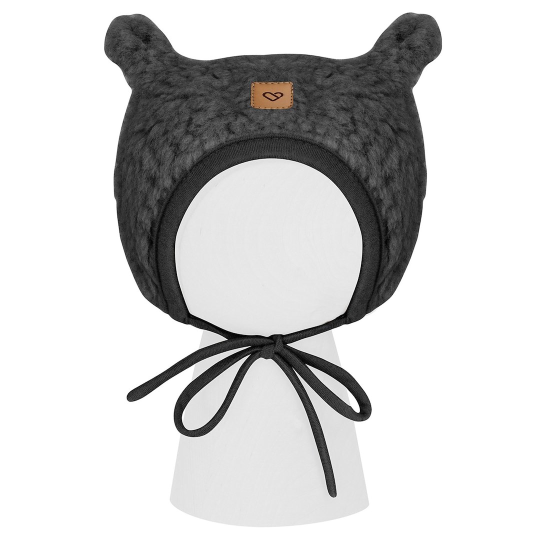 Czapeczka Violet wełniana Nevada S 0-6m anthracite