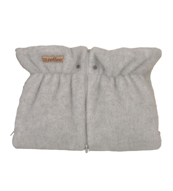 Wool two-parts hand muffs Sierra grey