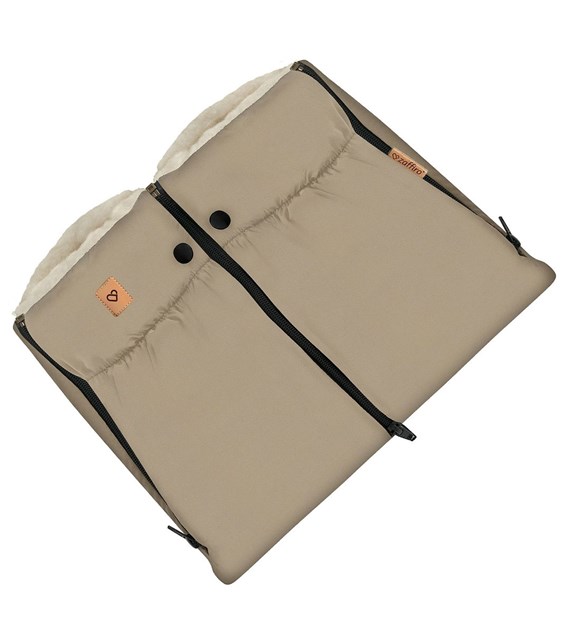 Two-parts hand muffs Nordico beige