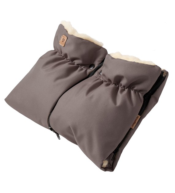 Two-parts hand muffs Nordico taupe