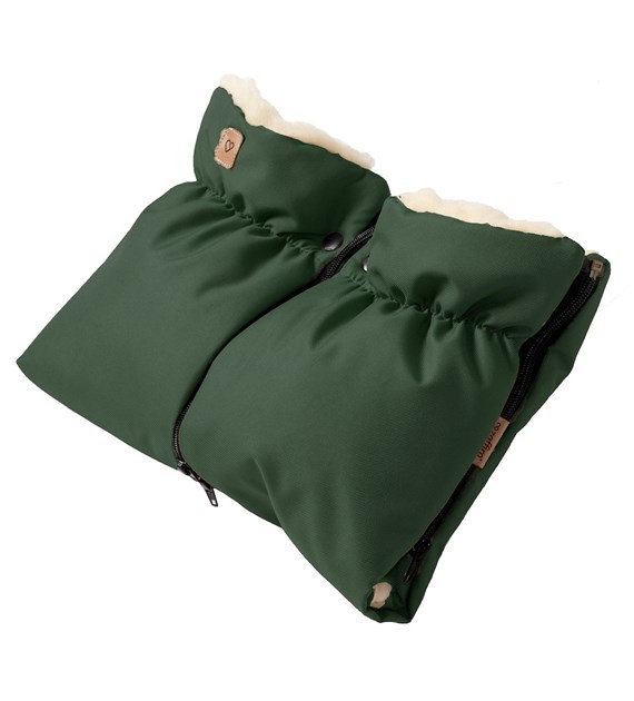 Two-parts hand muffs Nordico bottle green