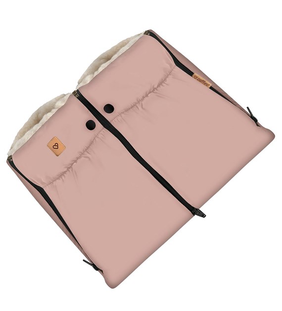 Two-parts hand muffs Aspen baby pink