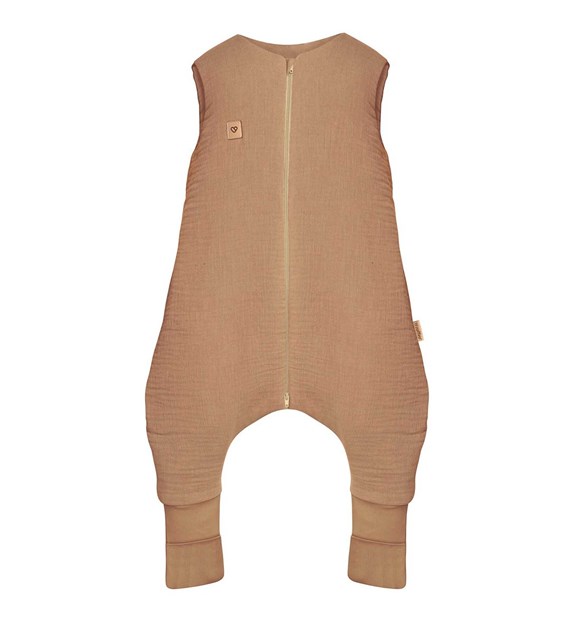 Sleeping bag with legs muslin 1,5 TOG Malaga 2-4y toffee