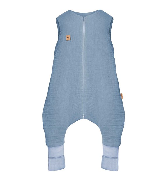 Sleeping bag with legs muslin 0,5 TOG Malaga 1-2y baby blue