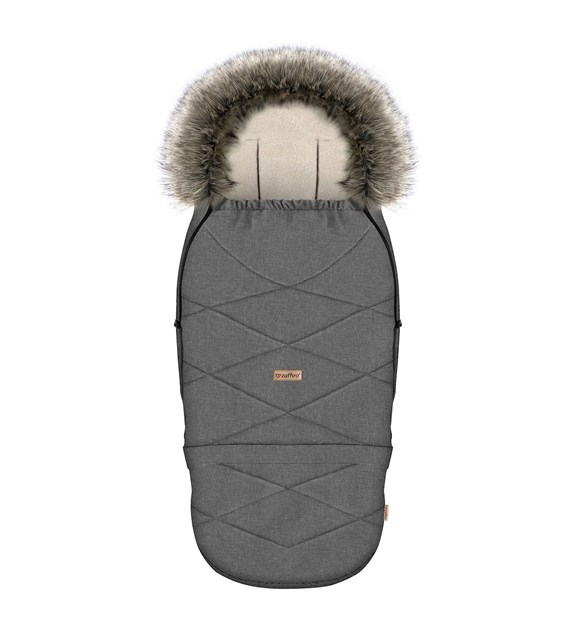Adjustable footmuff with bag GrowUP Scandi 0-36m grey