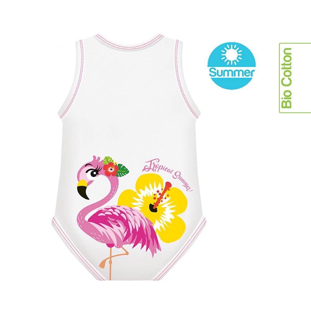 Body rosnące Bio Cotton Summer 0-36m flamingo