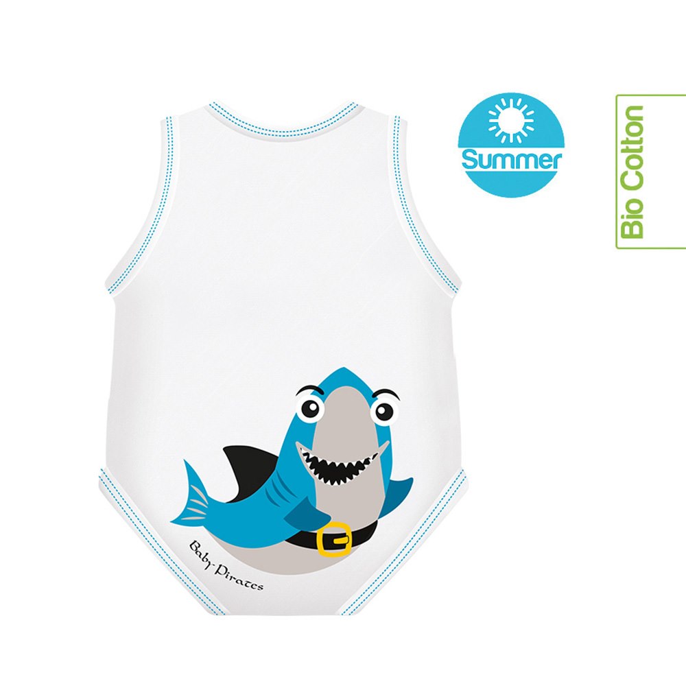 Body rosnące Bio Cotton Summer 0-36m shark