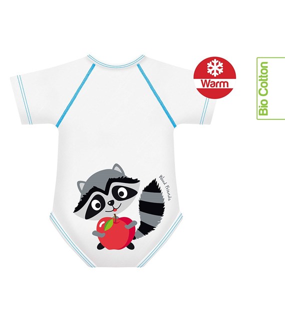 Body rosnące Bio Cotton Warm 0-36m raccoon