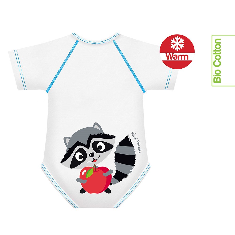 Body rosnące Bio Cotton Warm 0-36m raccoon