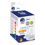 2 smoczki silikonowe poziom 2 średni przepływ Super/Trendy/Classic