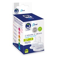 2 smoczki silikonowe poziom 3 szybki przepływ Super/Trendy/Classic