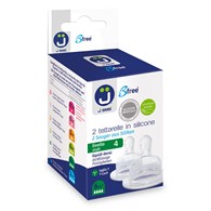 2 smoczki silikonowe poziom 4 gęsty płyn Super/Trendy/Classic