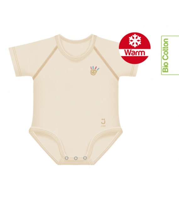 Body rosnące Bio Cotton Warm 0-36m cream
