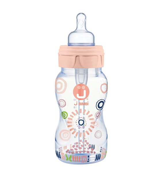 Anti-colic feeding bottle Trendy 260ml peach