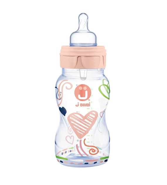 Anti-colic feeding bottle Trendy 330ml peach