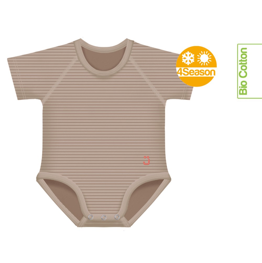 Body rosnące Bio Cotton 4Season 0-36m brown stripes