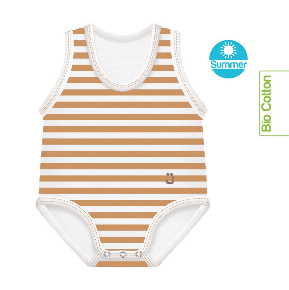 Body rosnące Bio Cotton Summer 0-36m caramel stripes