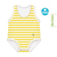 Body rosnące Bio Cotton Summer 0-36m yellow stripes