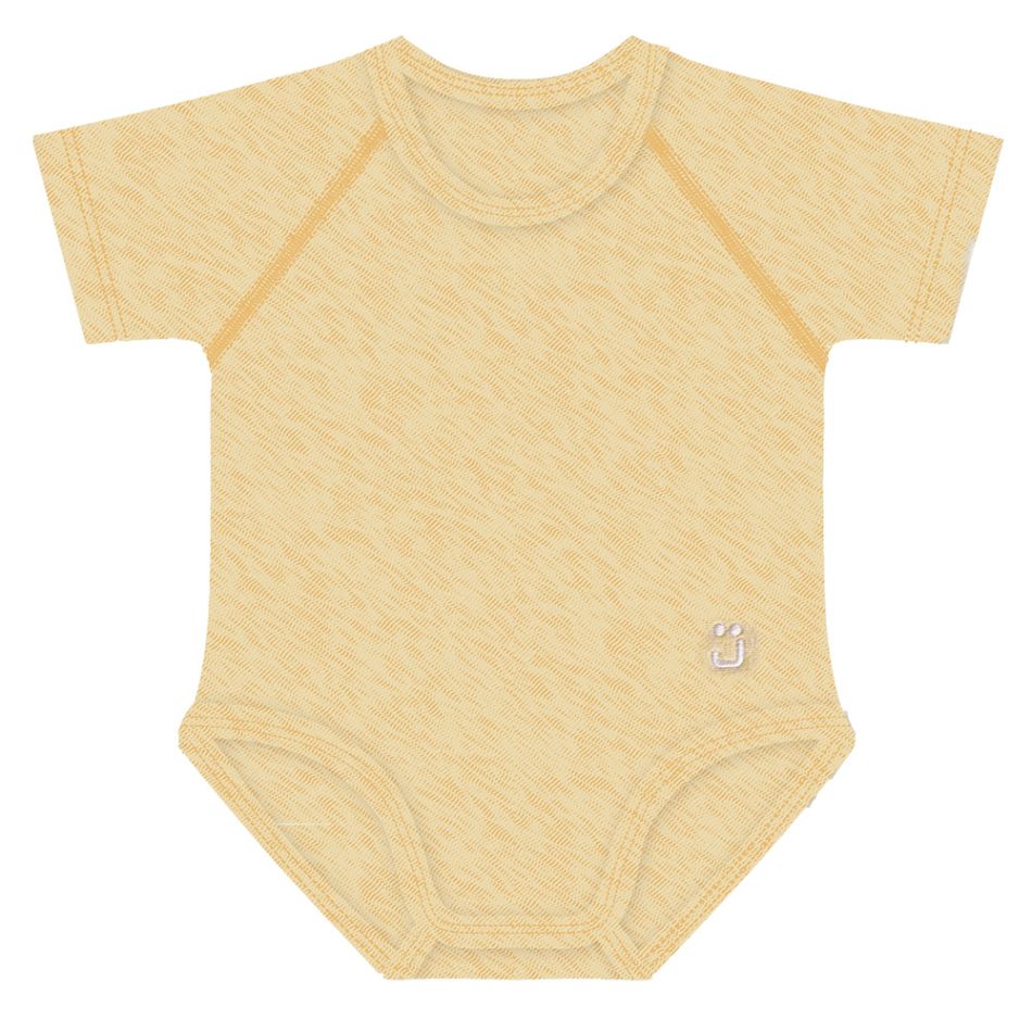 Body rosnące Bio Cotton Warm 0-36m melange yellow