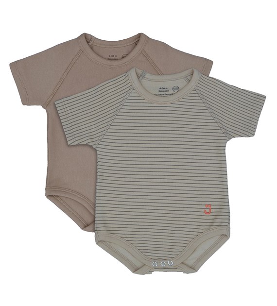 2-pack Growing body Bio Cotton 4Season 0-36m brown