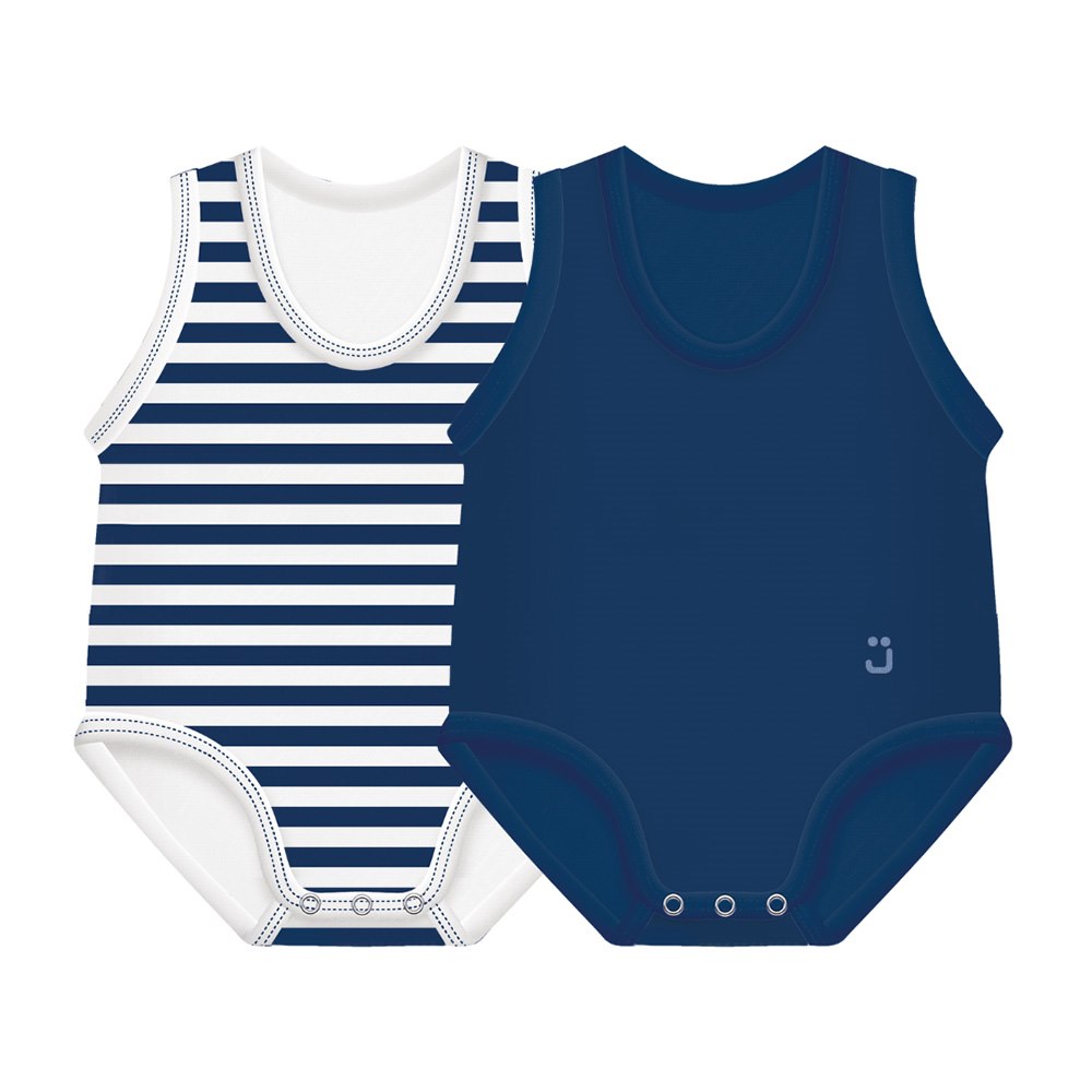2-pack Body rosnące Bio Cotton Summer 0-36m Indigo
