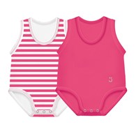 2-pack Body rosnące Bio Cotton Summer 0-36m pink