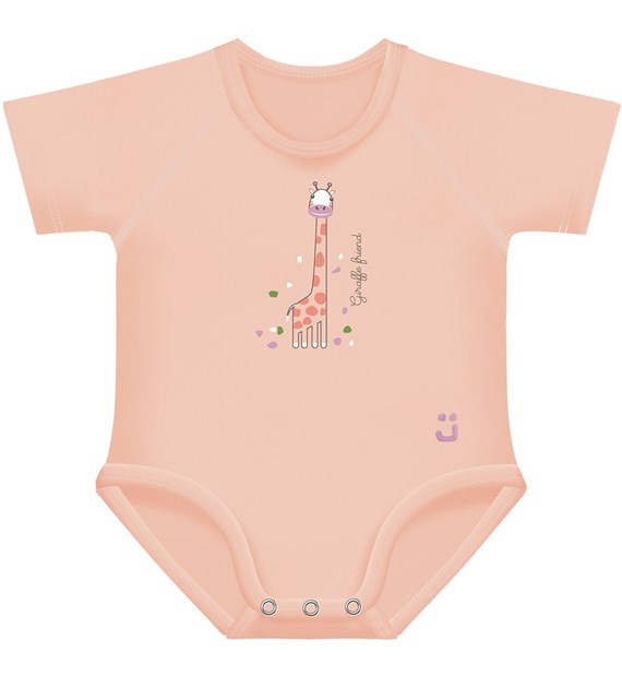 Growing body Bio Cotton 4Season 0-36m coral giraffe