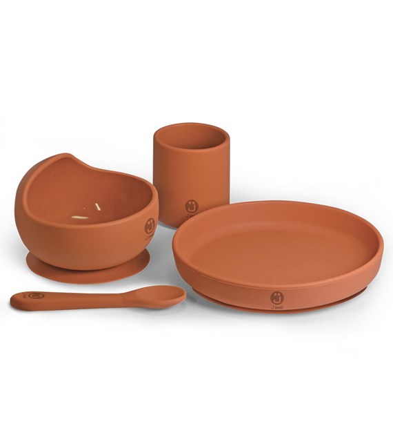 Zestaw naczyń 100% silikonowy My set pappa toffee