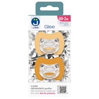 2-pack Sprytny smoczek ortodontyczny Glee 0-2m beige-mustard